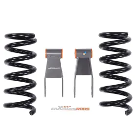 N40sjw Maxpeedingrods Front 2 Inch Rear 1 -2 Drop Kit Coils Shackles For Chevy Gmc C1500 2wd V8 88-1998