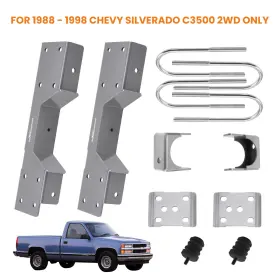 N6ujbv Maxpeedingrods 8 Inch Rear Drop Flip Lowering Kit With C-notch For Chevy Silverado C3500 2wd 1988-00 #2