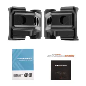 Pcx57a Maxpeedingrods Lowering Kit 2 Inch Drop Shackles For Dodge Ram 2500 3500 2003-2013 Powder-coated