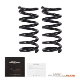 Plf6zd Maxpeedingrods Performance Lowering Coils 1 Inch Drop For Ford F150 2wd 1997-2003 Chrome Silicon
