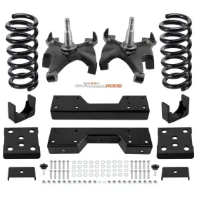 Pv0h47 Maxpeedingrods Front 4 Inch Rear 6 Lowering Kit For Chevrolet Gmc C1500 1988-98 With 1.25 Rotors V8