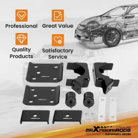 Pzq6tm Maxpeedingrods 7 Inch Rear Axle Flip Drop Lowering Kit For Gmc Sierra 1500 2007-2018 Powder Coating