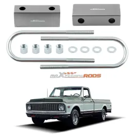 Q1bumo Maxpeedingrods Rear Drop Kit 3 Inch Lowering Blocks For Chevy C10 C20 Truck 2wd 1960-1972