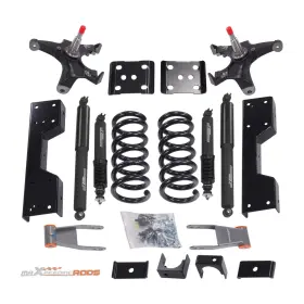 Qgcv0z Maxpeedingrods Front 4 Inch Rear 7-8 Drop Kit For Chevrolet Gmc C1500 88-98 With Shock