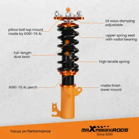 Qt4gb1 Maxpeedingrods 24 Way Damper Coilover Suspension Kit For Mazda Protege 5 99-03 Shock Struts #2