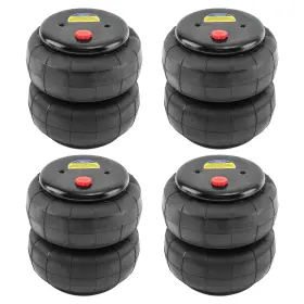 Red6a3 Maxpeedingrods 2x Pair 2600lbs Air Springs Suspension Bags Single Port 1/2 Inch Npt For Sierra 1500