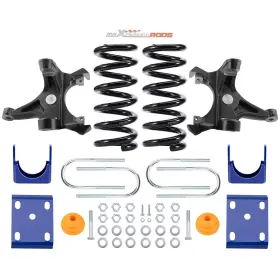 S2dnui Maxpeedingrods Front 4 Inch Rear 6 Drop Kit For Chevy Gmc C1500 88-98 With 1.25 Rotors V8