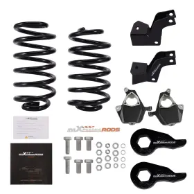 S2jvdu Maxpeedingrods 3-5 Inch Front 4 Rear Drop Spindles Lowering Kit For Chevy Tahoe Gmc Yukon 2000-06