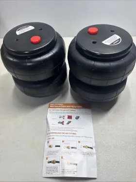 Sgh5ru Maxpeedingrods Set Of 2 2600 Lb Universal Air Bellow Spring Bag Single Port For Dodge Ram