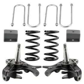 Smfo9g Maxpeedingrods 5 Inch Front 4 Rear Drop Lowering Kit With Spindles For Chevy S10 2wd 1982-2004