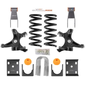 Soz3pm Maxpeedingrods Front 5 Inch Rear 7-8 Drop Kit For Chevrolet Gmc C1500 1988-1998 With 1.25 Rotors V8