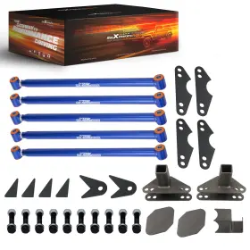 T7xudj Maxpeedingrods Universal Weld On Parallel 4 Link Suspension Kit Pan Hard Bar For Car Air Ride