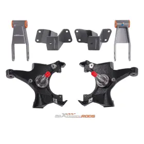 Tyz2r1 Maxpeedingrods Front 2 Inch Rear 3-4 Drop Kit For Chevrolet Gmc C1500 88-1998 With Shackles