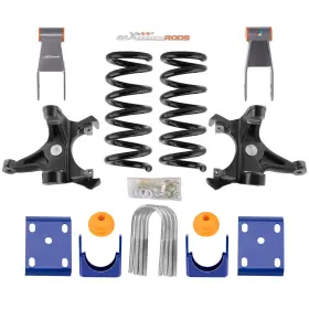V0lkhu Maxpeedingrods Front 5 Inch Rear 7-8 Drop Kit For Chevrolet Gmc C1500 1988-98 With 1.25 Rotors V8