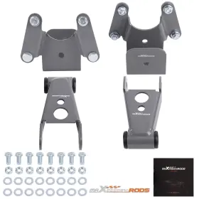 We8zb6 Maxpeedingrods 4 Inch Rear Drop Lowering Kit Shackle Hanger For Dodge Ram Charger D100 1972-1993
