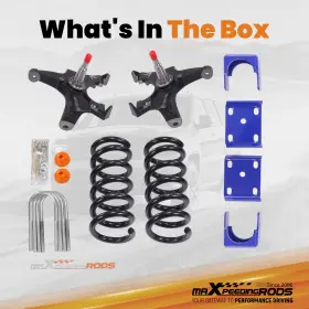 Whf8iv Maxpeedingrods Front 5 Inch Rear 6 Drop Kit For Chevrolet Gmc C1500 1988-1998 With 1.25 Rotors V8 #2