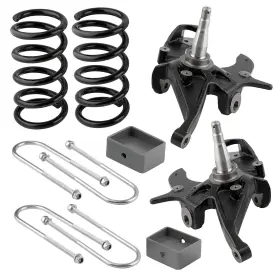 Whqj0a Maxpeedingrods 5 Inch Front 4 Rear Drop Lowering Kit With Spindles For Chevy S10 2wd 1982-2004