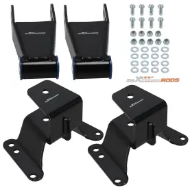 Wvl6du Maxpeedingrods 4 Inch Rear Drop Lowering Hanger Shackle Kit For Chevrolet C10 2wd 1973-1987