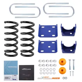 X2etbr Maxpeedingrods Front 3 Inch Rear 6 Drop Springs Kit For Chevy Silverado Gmc Sierra C1500 2wd 88-98