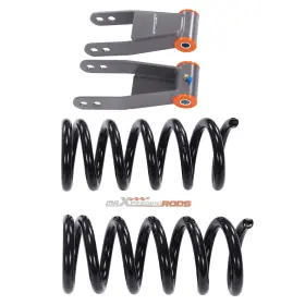 X6lmcg Maxpeedingrods Front 2 Inch Rear 1 -2 Drop Kit Spring Shackles For Chevy Gmc C1500 2wd 1988-1998