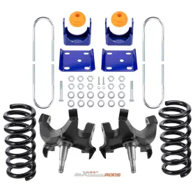 Xf528a Maxpeedingrods Front 4 Inch Rear 6 Drop Kit For Chevy Gmc C1500 88-1998 With 1.25 Rotors V8