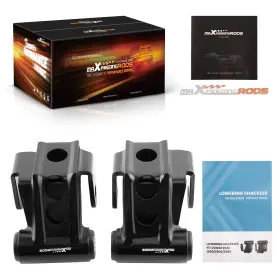 Xik9n7 Maxpeedingrods 2 Inch Drop Lowering Shackles Kit For Dodge Ram 1500 Mega Cab 2003-2013