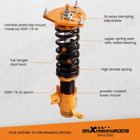 Y87qnz Maxpeedingrods 24 Way Damper Coilover Lowering Kit For Subaru Brz 12-20 Frs Gt86 #3