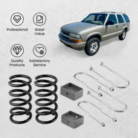 Yag3cv Maxpeedingrods Front 3 Inch And Rear 4 Coil Spring Lowering Kit For Chevy S10 Gmc S15 1982-2004 #2