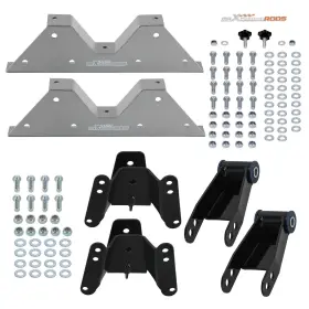 Yb3pdg Maxpeedingrods 4 Inch Rear Drop Kit For Gmc C15 Chevy C10 2wd 73-87 Shackles Hangers C Notches