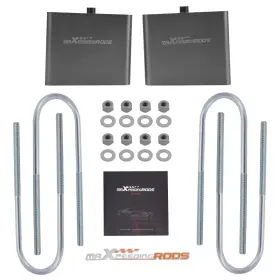 Z2n694 Maxpeedingrods 4inch Drop Lowering Blocks Kit For Most Mini Pickups And Trucks With 3 Inch Axle Tube