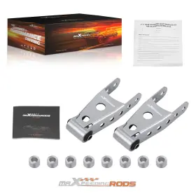 Z46miy Maxpeedingrods 2-3 Inch Rear Lowering Drop Shackle Kit For Gmc Sierra 1500 1/2 Ton 2007-2018