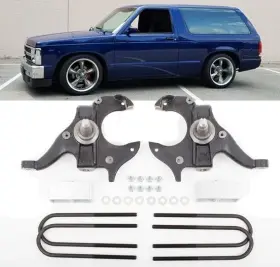 Mcg33104 Mcgaughys Front 2 Inch And Rear Drop Spindles Blocks 1982-1997 Chevy S-10 Blazer
