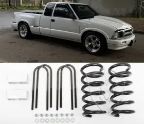 Mcg33107 Mcgaughys Front 2 Inch And Rear 3 Drop Coils Blocks 1982-2003 S-10 Extended Cab