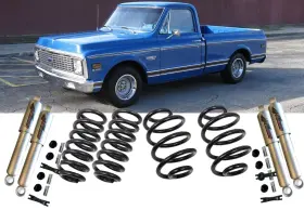 Mcg63169 Mcgaughys C10 Lowering Coils And Shocks 1963-1972 Chevy Truck 2 Inch Drop Front 4 Rear