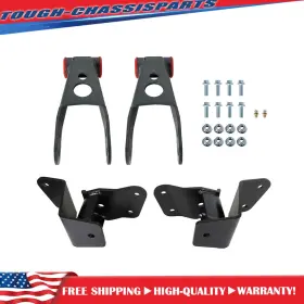 Tsp264330s Munirater New 4 Inch Lowering Parts Drop Shackles And Hangers Kit Fit For Chevy Gmc C1500 88-98