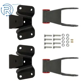 654171 Netuera 4 Inch Rear Lh Rh Drop Lowering Kit Shackles Hangers For Ford F-150 F-100 2wd 73-96