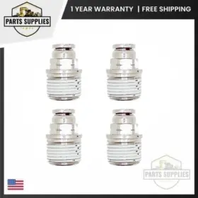 Inb103-104-022 Numatics Set Of 4 Np Brass Push-in Fitting 1/4 Inch Tube 3/8 Mnpt