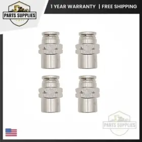 Inb105-308-021 Numatics Set Of 4 Np Brass Push-in Fitting 3/8 Inch Tube 1/4 Fnpt