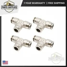 Inb110-102-000 Numatics Set Of 4 Np Brass Push-in Fitting 1/2 Inch Tube Union Tee