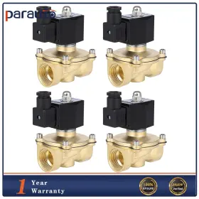 Pa843232p01 Parautostore 4x 1 Inch Npt 12v Air Suspension Valve Solenoid Brass Electric N/c For Horn