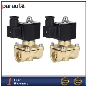 Pa843234p01 Parautostore 2pcs 3/4 Inch Npt 110-120v Brass Electric Solenoid Valve Gas Water Air N/c