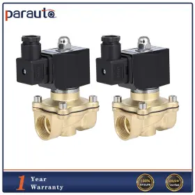 Pa843237p01 Parautostore 2pcs 3/4 Inch Npt Air Ride Suspension Electric Solenoid Valve Brass 220-240v N/c