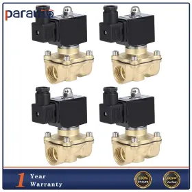 Pa843238p01 Parautostore 4pcs 3/4 Inch Npt 220-240v Air Suspension Valve Solenoid Brass Electric N/c