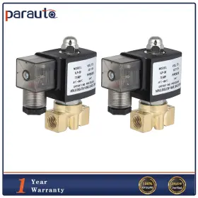 Pa843246p01 Parautostore 2pcs 1/4 Inch Npt 110-120v Air Suspension Valve Solenoid Brass Electric N/c