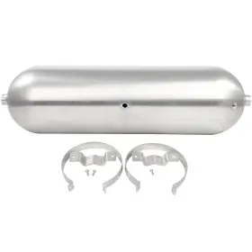 Pr177674e01 Premium Motoring 24 Inch Seamless Spun Aluminum Air Ride Suspension 3 Gallon 5 Port Brushed Tank