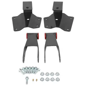 Pr180826e01 Premium Motoring 4 Inch Drop Kit Rear Shackles And Hangers For Chevy Silverado 1500 Gmc Sierra 1999-06