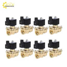 Pr843230e01 Premium Motoring 8x 1 Inch Npt 110-120v Air Suspension Valve Solenoid Brass Electric N/c For Horn