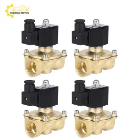Pr843232e01 Premium Motoring 4x 1 Inch Npt 12v Air Suspension Valve Solenoid Brass Electric N/c For Horn