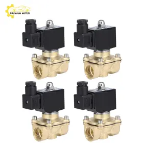 Pr843238e01 Premium Motoring 4pcs 3/4 Inch Npt 220-240v Air Suspension Valve Solenoid Brass Electric N/c