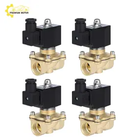 Pr843244e01 Premium Motoring 4pcs 3/4 Inch Npt 24v Air Suspension Valve Solenoid Brass Electric N/c Kit